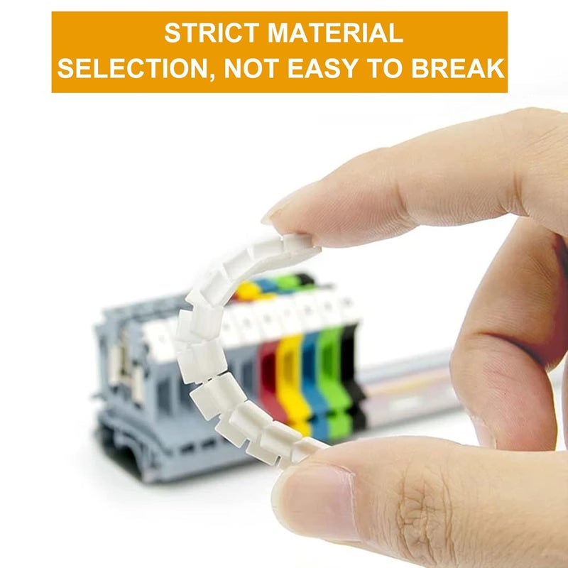 Erayco 20 Pcs Terminal Marker Strip - Terminal Blocks Labels Marking Tags Mark Bar for UK2.5B/UK5N /UDK4/ UKK5 DIN Rail Terminal Label (31-40) - Image 4